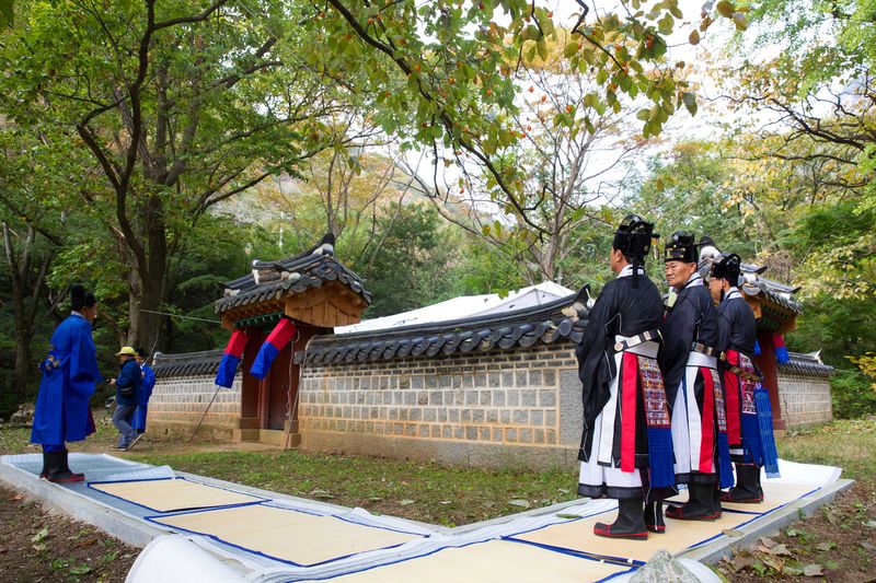 사진 = 2025년 전남체전 성화 채화지 백암산 국기단