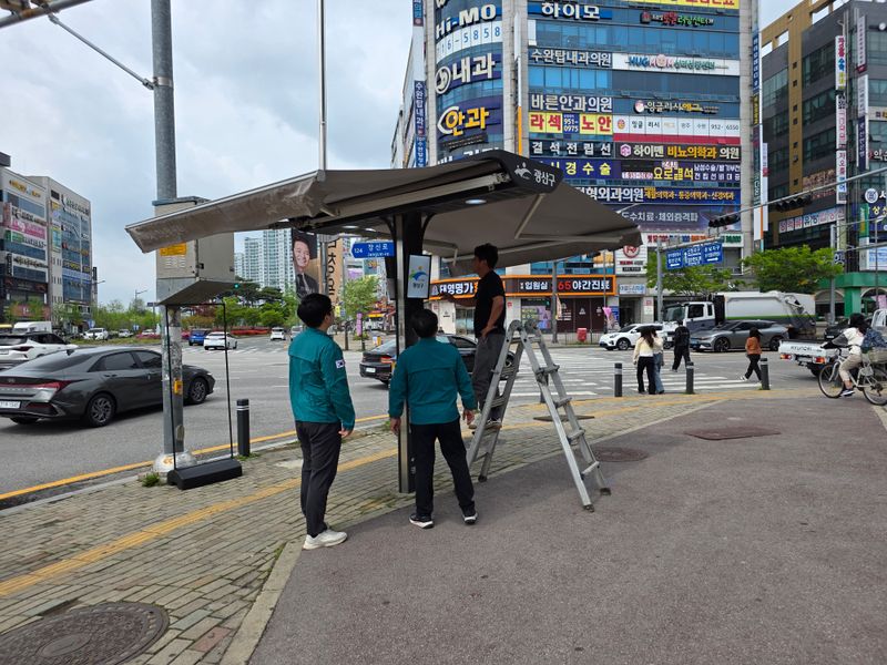 사진설명 = 폭염저감시설 점검활동사진