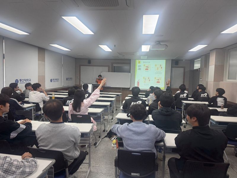 사진설명 = 나주소방서, 동신대학교 대학생 전문의용소방대 전문교육 실시 관련사진