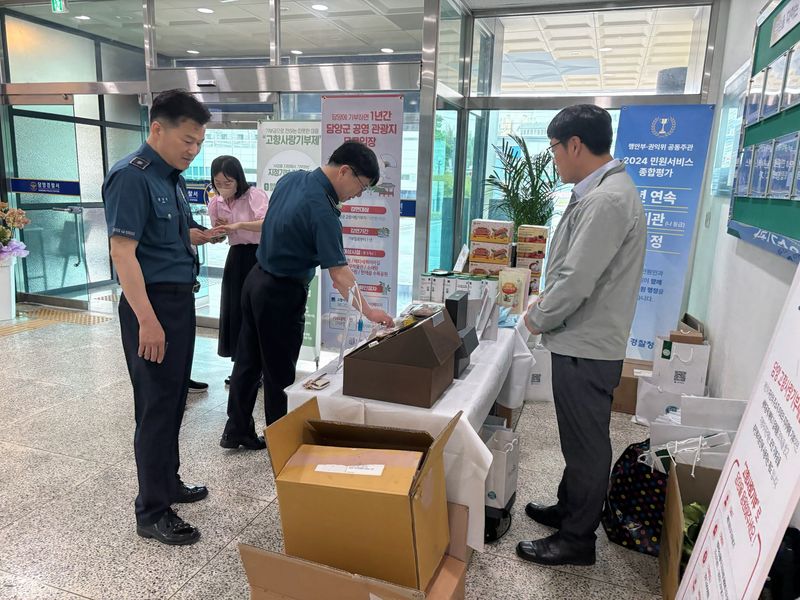 사진설명 = 담양군, 담양경찰서 찾아 고향사랑기부제 홍보 추진