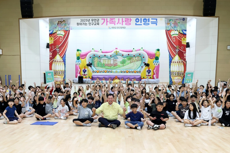 사진설명 = 찾아가는 인구교육 가족사랑 인형극 진행 모습