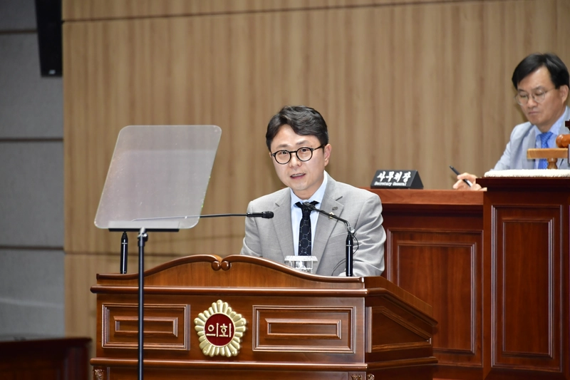 사진설명 = 박수기 의원 시정질문