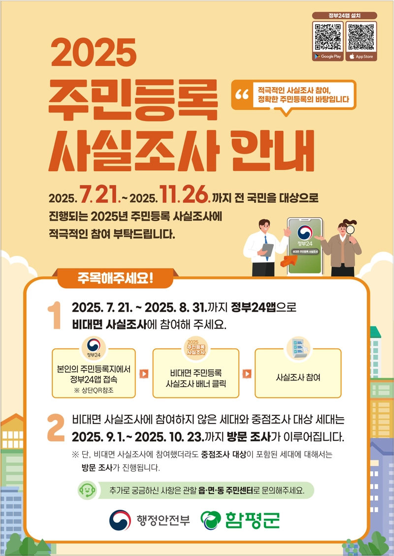 사진설명 = 주민등록 사실조사 포스터