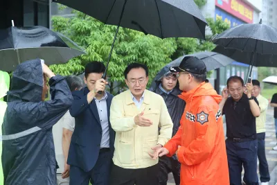나주시, 쏟아지는 물폭탄…집중호우 대응 총력