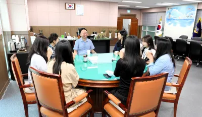 이명준 서해해경청장, 청년인턴들과 소통의 시간 가져