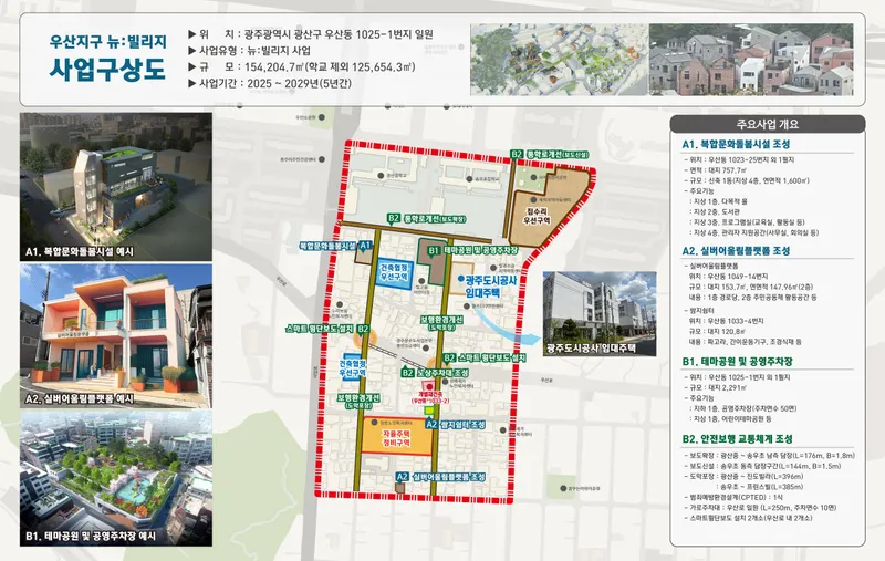 사진 = 광산구 우산동 뉴빌리지 사업 구상도 