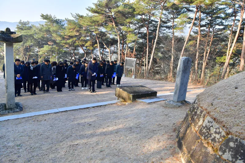 사진 = 지난 1월 2일 박수량 백비 참배 