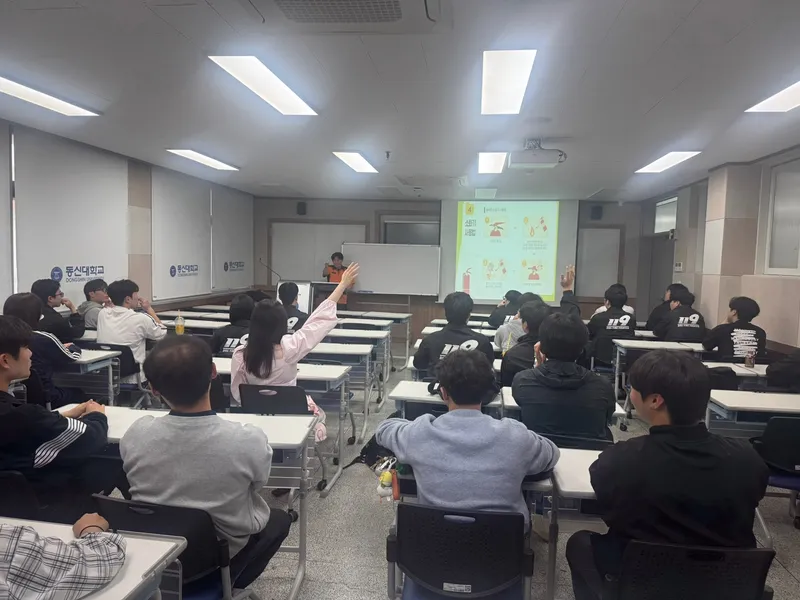 사진설명 = 나주소방서, 동신대학교 대학생 전문의용소방대 전문교육 실시 관련사진