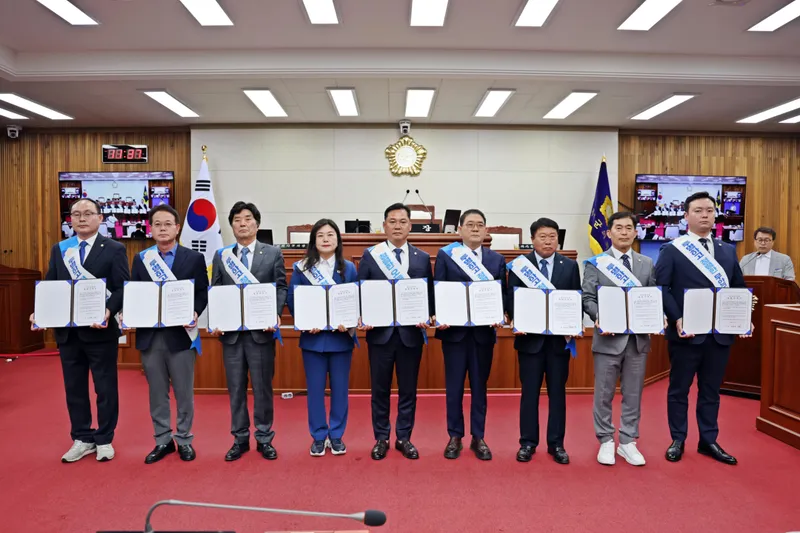 명 = 무안군의회 청렴 실천 서약식