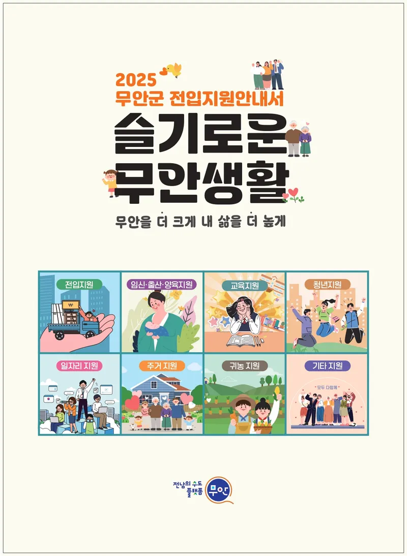 사진설명 = 무안군 전입 지원 안내서 표지