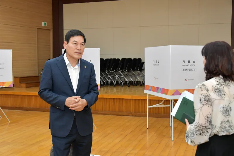 사진설명 = 담양군, 투표소·개표소 최종 현장 점검담양군, 투표소·개표소 최종 현장 점검