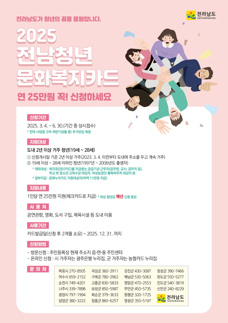 사진설명 = 담양군, ‘전남청년 문화복지카드’ 신청 6월 30일까지 마감