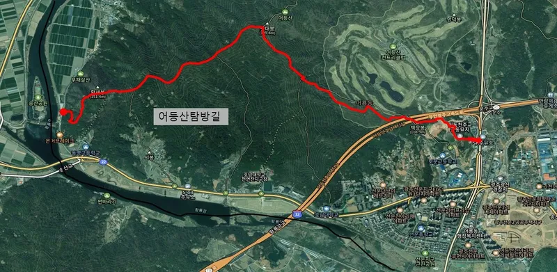 사진설명 = 어등산탐방길, 장수제1지하차도 위치도